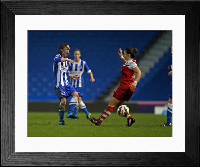 Framed Print : Brighton & Hove Albion Women vs Charlton Athletic Ladies: FA Womens Premier League Clash at American Express Community Stadium (December 2015) Framed Print : Brighton & Hove Albion Women vs Charlton Athletic Ladies: FA Womens Premier League Clash at American Express Community Stadium (December 2015)