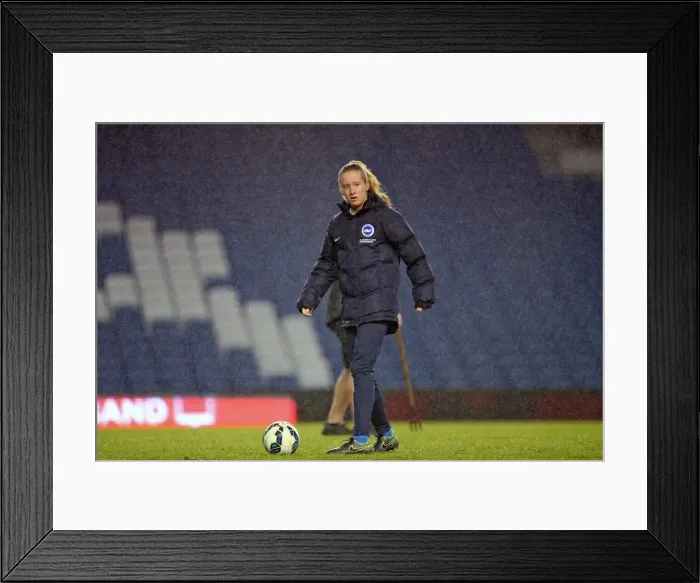 Framed Print : Brighton & Hove Albion Women vs Charlton Athletic Ladies: FA Womens Premier League Showdown at American Express Community Stadium (December 2015)