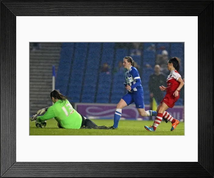 Framed Print : Brighton & Hove Albion Women vs Charlton Athletic Ladies: FA Women's Premier League Clash at American Express Community Stadium (December 2015) Framed Print : Brighton & Hove Albion Women vs Charlton Athletic Ladies: FA Women's Premier League Clash at American Express Community Stadium (December 2015)