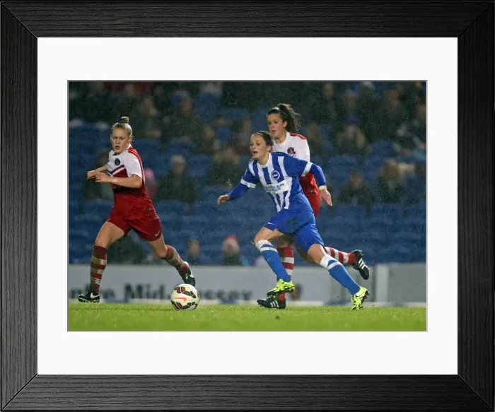 Framed Print : Brighton & Hove Albion Women vs Charlton Athletic Ladies: FA Womens Premier League Clash at American Express Community Stadium (December 2015) Framed Print : Brighton & Hove Albion Women vs Charlton Athletic Ladies: FA Womens Premier League Clash at American Express Community Stadium (December 2015)