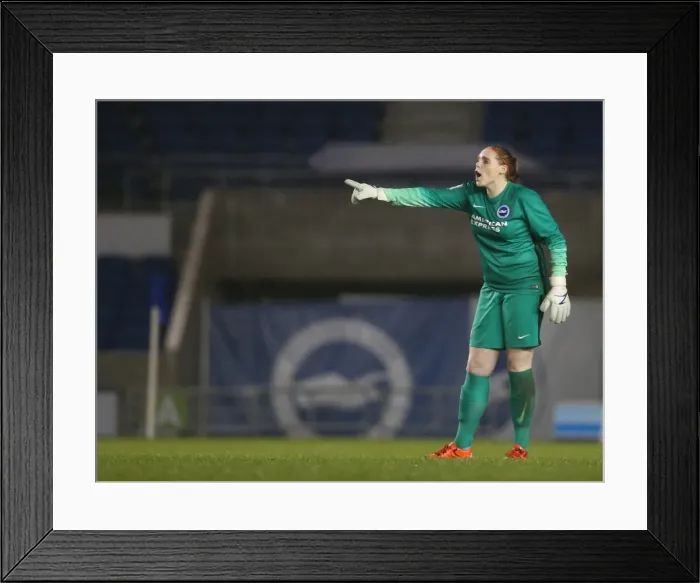 Framed Print : FA Women's Premier League: Brighton & Hove Albion vs Charlton Athletic Clash at American Express Community Stadium (December 2015)