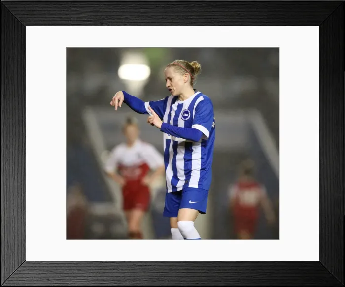 Framed Print : FA Women's Premier League: Brighton & Hove Albion vs Charlton Athletic Clash at American Express Community Stadium (December 2015) Framed Print : FA Women's Premier League: Brighton & Hove Albion vs Charlton Athletic Clash at American Express Community Stadium (December 2015)