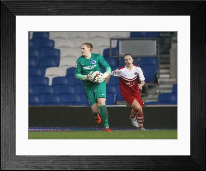 Framed Print : FA Women's Premier League: Brighton & Hove Albion vs Charlton Athletic Clash at American Express Community Stadium (December 2015) Framed Print : FA Women's Premier League: Brighton & Hove Albion vs Charlton Athletic Clash at American Express Community Stadium (December 2015)