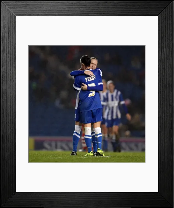 Framed Print : FA Womens Premier League: Brighton & Hove Albion Women vs Charlton Athletic Ladies Clash at American Express Community Stadium (December 2015) Framed Print : FA Womens Premier League: Brighton & Hove Albion Women vs Charlton Athletic Ladies Clash at American Express Community Stadium (December 2015)