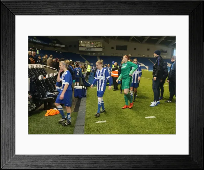 Framed Print : FA Women's Premier League: Brighton & Hove Albion Women vs Charlton Athletic Ladies Clash at American Express Community Stadium (December 2015) Framed Print : FA Women's Premier League: Brighton & Hove Albion Women vs Charlton Athletic Ladies Clash at American Express Community Stadium (December 2015)