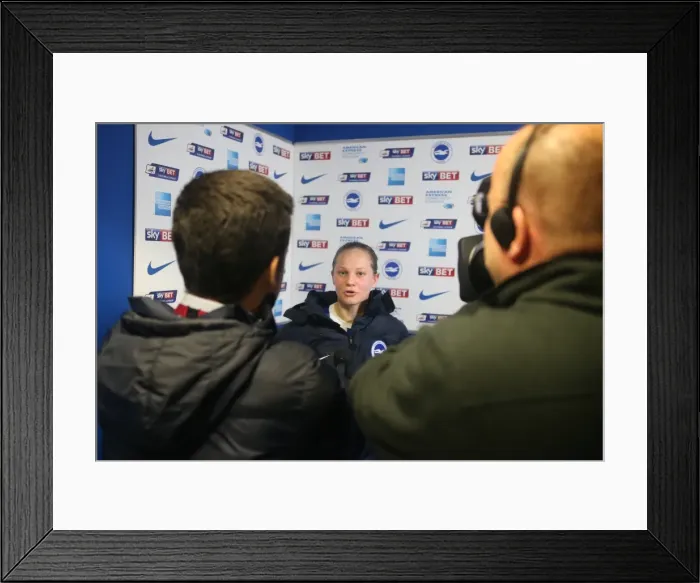 Framed Print : FA Womens Premier League: Brighton & Hove Albion Women vs Charlton Athletic Ladies Clash at American Express Community Stadium (December 2015) Framed Print : FA Womens Premier League: Brighton & Hove Albion Women vs Charlton Athletic Ladies Clash at American Express Community Stadium (December 2015)