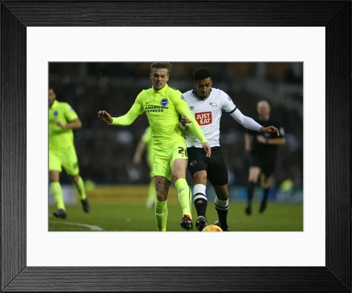 Framed Print : Championship Clash: Derby County vs. Brighton & Hove Albion (12DEC15) Framed Print : Championship Clash: Derby County vs. Brighton & Hove Albion (12DEC15)