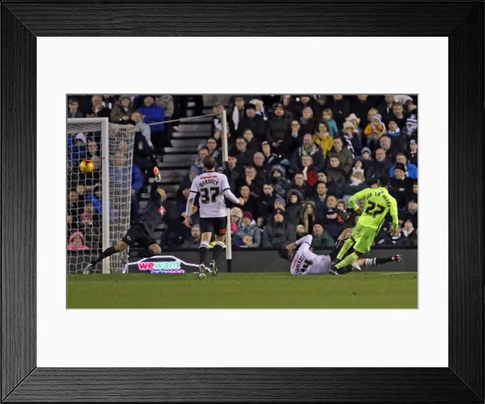Framed Print : Intense Championship Showdown: Derby County vs. Brighton & Hove Albion at iPro Stadium (12DEC15)
