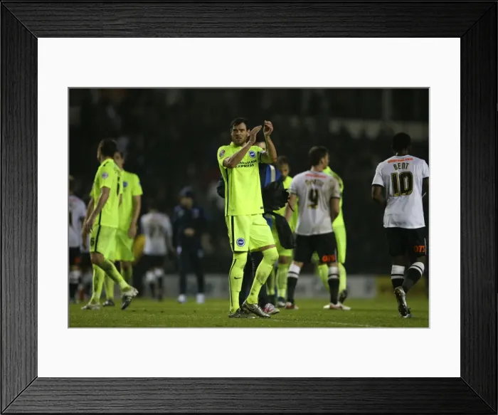 Framed Print : Sky Bet Championship Showdown: Derby County vs. Brighton and Hove Albion at iPro Stadium (12DEC15)