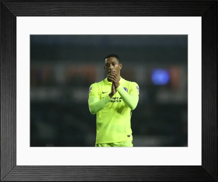 Framed Print : Intense Championship Showdown: Derby County vs. Brighton and Hove Albion at iPro Stadium (12DEC15)
