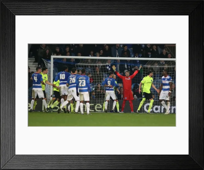 Framed Print : Championship Showdown: QPR vs. Brighton & Hove Albion at Loftus Road (15DEC15)