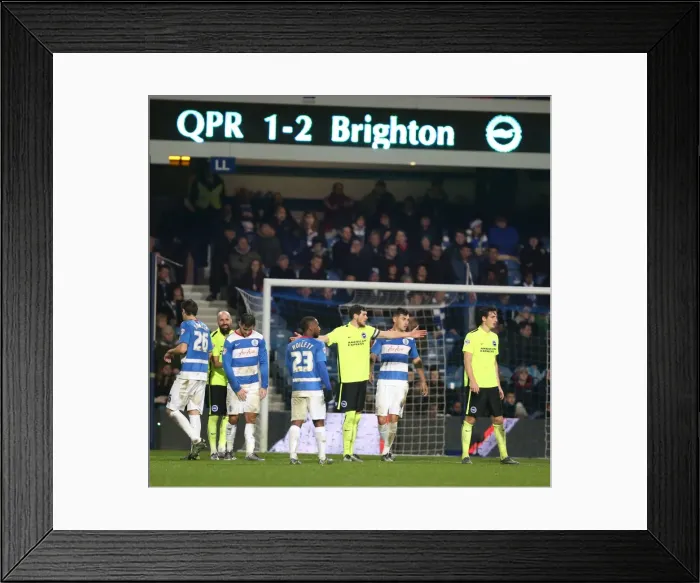 Framed Print : Championship Showdown: QPR vs. Brighton & Hove Albion at Loftus Road (15DEC15) Framed Print : Championship Showdown: QPR vs. Brighton & Hove Albion at Loftus Road (15DEC15)