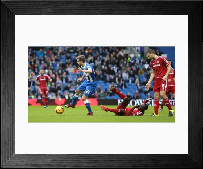 Framed Print : Brighton and Hove Albion vs. Middlesbrough: Sky Bet Championship Showdown at American Express Community Stadium (19DEC15) Framed Print : Brighton and Hove Albion vs. Middlesbrough: Sky Bet Championship Showdown at American Express Community Stadium (19DEC15)