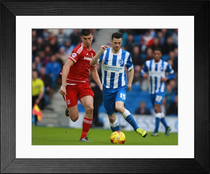 Framed Print : Murphy vs. Ayala: Clash between Brighton's Jamie Murphy and Middlesbrough's Daniel Ayala in Sky Bet Championship (19 / 12 / 2015) Framed Print : Murphy vs. Ayala: Clash between Brighton's Jamie Murphy and Middlesbrough's Daniel Ayala in Sky Bet Championship (19 / 12 / 2015)