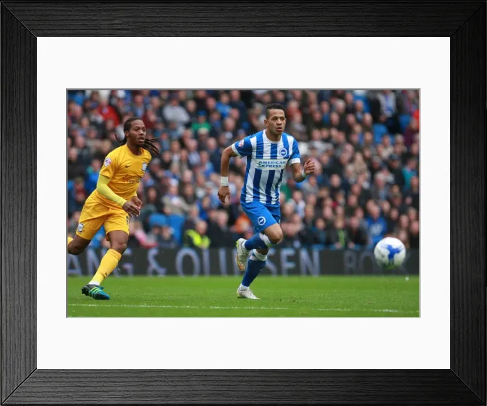 Framed Print : Brighton & Hove Albion vs. Preston North End: Liam Rosenior Chases Down the Loose Ball in Sky Bet Championship Action (24 / 10 / 2015) Framed Print : Brighton & Hove Albion vs. Preston North End: Liam Rosenior Chases Down the Loose Ball in Sky Bet Championship Action (24 / 10 / 2015)