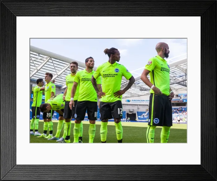 Framed Print : Brighton and Hove Albion FC: Pre-Season Friendly 2015 - Albion Team Line-Up Before Kick-Off Against Sevilla Framed Print : Brighton and Hove Albion FC: Pre-Season Friendly 2015 - Albion Team Line-Up Before Kick-Off Against Sevilla