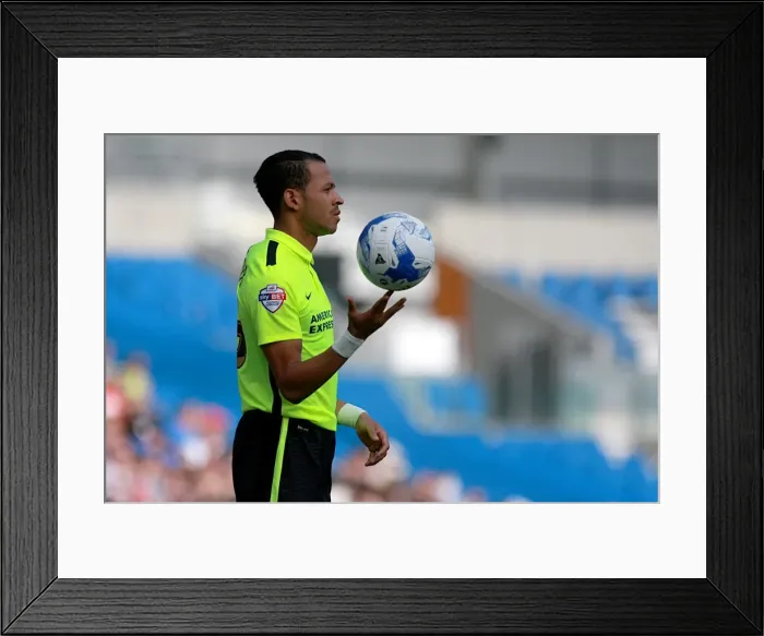 Framed Print : Brighton & Hove Albion vs Sevilla: Liam Rosenior in Action
