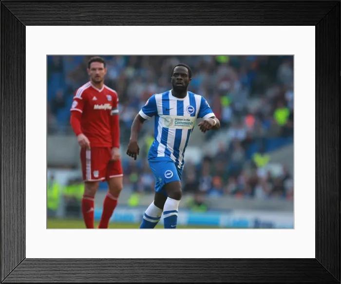 Framed Print : Brighton's Elvis Manu Scores on Home Debut vs. Cardiff City (03OCT15) Framed Print : Brighton's Elvis Manu Scores on Home Debut vs. Cardiff City (03OCT15)