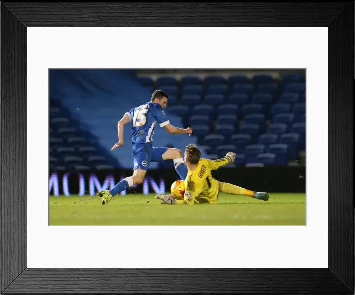 Framed Print : Brighton and Hove Albion vs. Ipswich Town: A Championship Battle at American Express Community Stadium (29DEC15)