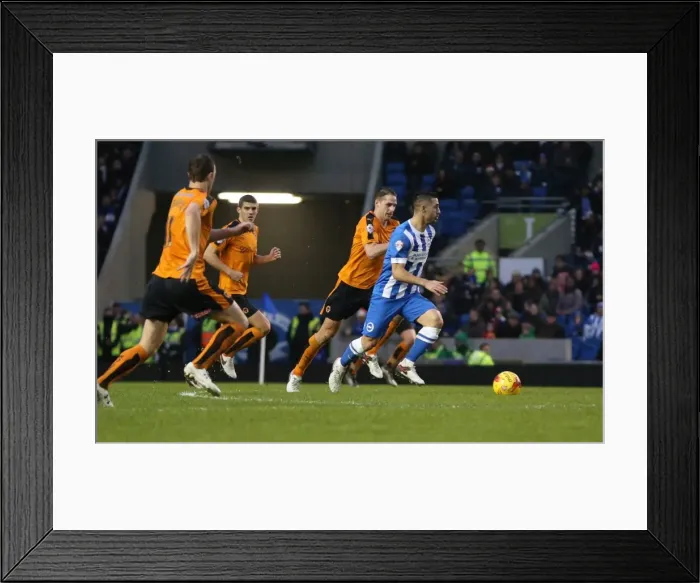 Framed Print : Brighton & Hove Albion vs. Wolverhampton Wanderers: A Battle in the Sky Bet Championship (01 / 01 / 2016) Framed Print : Brighton & Hove Albion vs. Wolverhampton Wanderers: A Battle in the Sky Bet Championship (01 / 01 / 2016)