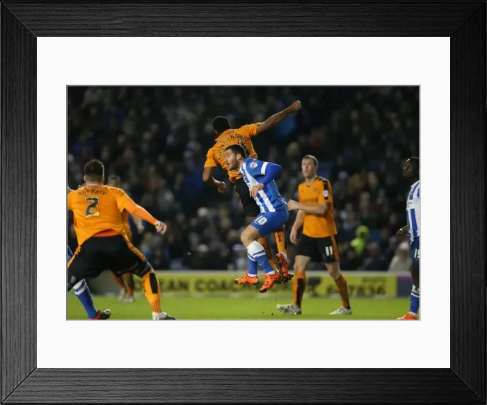 Framed Print : Brighton and Hove Albion vs. Wolverhampton Wanderers: A Championship Showdown (01 / 01 / 2016)