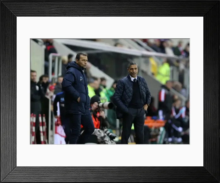 Framed Print : Brighton and Hove Albion Celebrate Championship Victory at Rotherham United (12 January 2016)