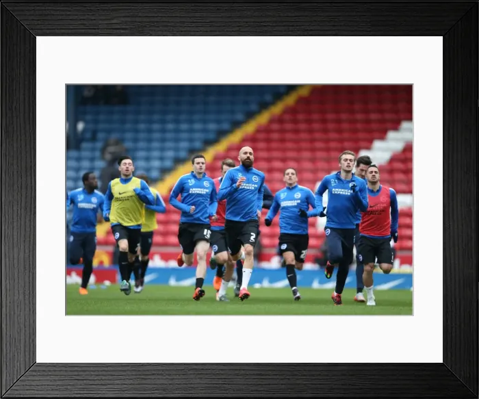 Framed Print : Intense Championship Showdown: Blackburn Rovers vs. Brighton and Hove Albion at Ewood Park (16 January 2016)