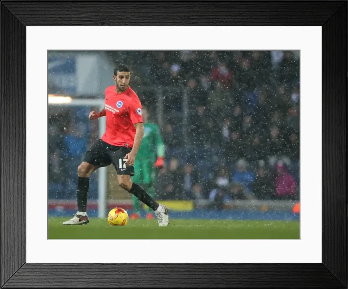 Framed Print : Intense Championship Showdown: Brighton and Hove Albion vs. Blackburn Rovers at Ewood Park (January 16, 2016)