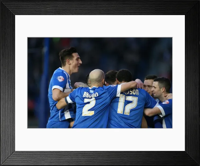 Framed Print : Championship Clash: Brighton & Hove Albion vs. Huddersfield Town - January 2016 Framed Print : Championship Clash: Brighton & Hove Albion vs. Huddersfield Town - January 2016