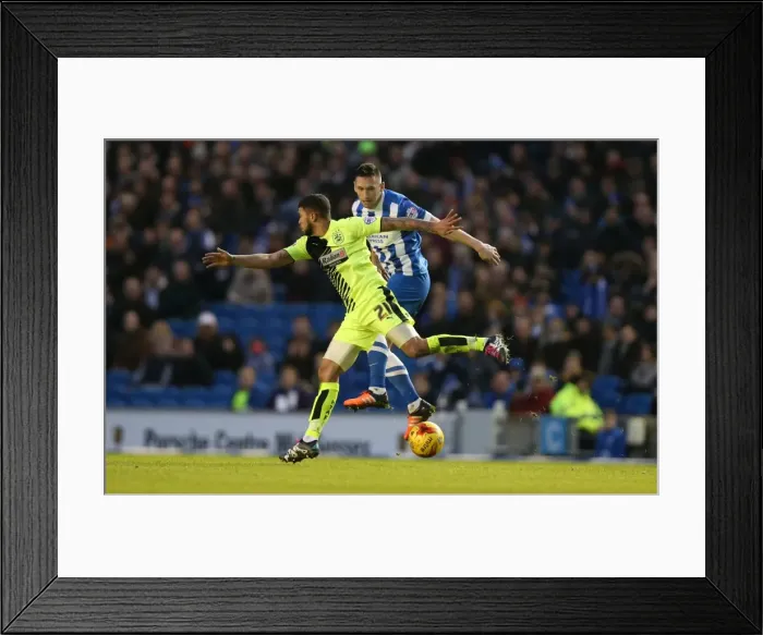 Framed Print : Thrilling Sky Bet Championship Showdown: Brighton & Hove Albion vs. Huddersfield Town (23JAN16)