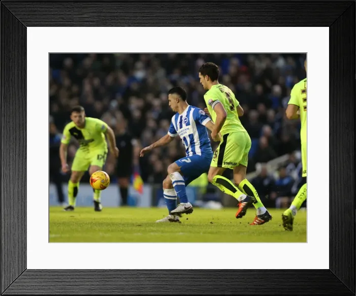 Framed Print : Championship Clash: Brighton & Hove Albion vs. Huddersfield Town - January 2016 Framed Print : Championship Clash: Brighton & Hove Albion vs. Huddersfield Town - January 2016