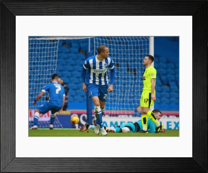 Framed Print : Bobby Zamora Scores for Brighton Against Huddersfield Town in Sky Bet Championship (23 Jan 2016) Framed Print : Bobby Zamora Scores for Brighton Against Huddersfield Town in Sky Bet Championship (23 Jan 2016)