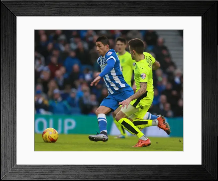 Framed Print : Anthony Knockaert: In Action for Brighton and Hove Albion against Huddersfield Town, Sky Bet Championship (23 January 2016)