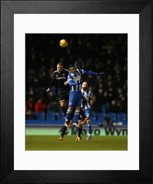 Framed Print : Brighton and Hove Albion vs. Brentford: Sky Bet Championship Showdown at American Express Community Stadium (05 / 02 / 2016) Framed Print : Brighton and Hove Albion vs. Brentford: Sky Bet Championship Showdown at American Express Community Stadium (05 / 02 / 2016)