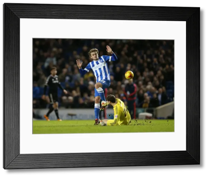 Framed Print : Brighton and Hove Albion vs. Brentford: Sky Bet Championship Showdown at American Express Community Stadium (05 / 02 / 2016) Framed Print : Brighton and Hove Albion vs. Brentford: Sky Bet Championship Showdown at American Express Community Stadium (05 / 02 / 2016)