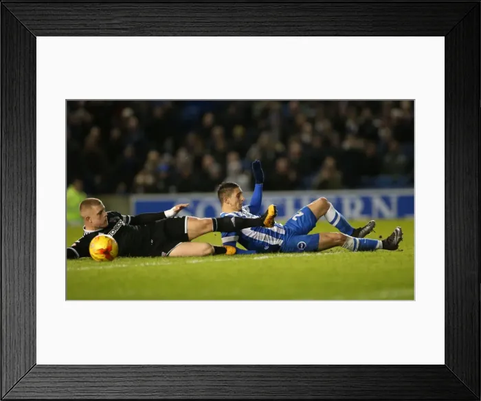Framed Print : Brighton and Hove Albion vs. Brentford: Sky Bet Championship Showdown at American Express Community Stadium (05 / 02 / 2016) Framed Print : Brighton and Hove Albion vs. Brentford: Sky Bet Championship Showdown at American Express Community Stadium (05 / 02 / 2016)