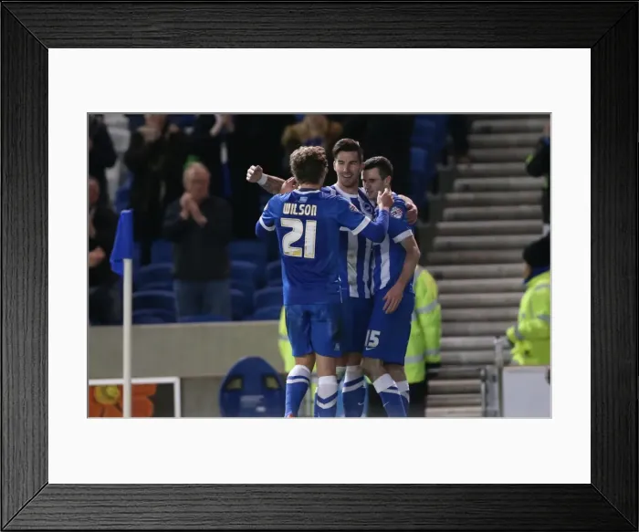 Framed Print : Brighton and Hove Albion vs. Brentford: Sky Bet Championship Showdown at American Express Community Stadium (05.02.2016) Framed Print : Brighton and Hove Albion vs. Brentford: Sky Bet Championship Showdown at American Express Community Stadium (05.02.2016)