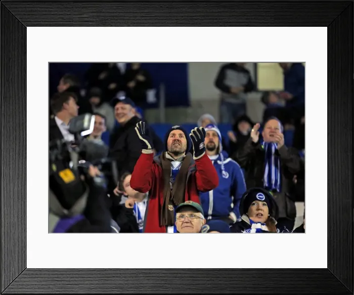 Framed Print : Brighton and Hove Albion vs. Brentford: Sky Bet Championship Showdown at American Express Community Stadium (05 / 02 / 2016) Framed Print : Brighton and Hove Albion vs. Brentford: Sky Bet Championship Showdown at American Express Community Stadium (05 / 02 / 2016)