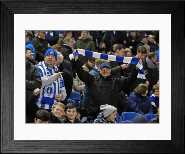 Framed Print : Brighton and Hove Albion vs. Brentford: Sky Bet Championship Showdown at American Express Community Stadium (05.02.2016) Framed Print : Brighton and Hove Albion vs. Brentford: Sky Bet Championship Showdown at American Express Community Stadium (05.02.2016)