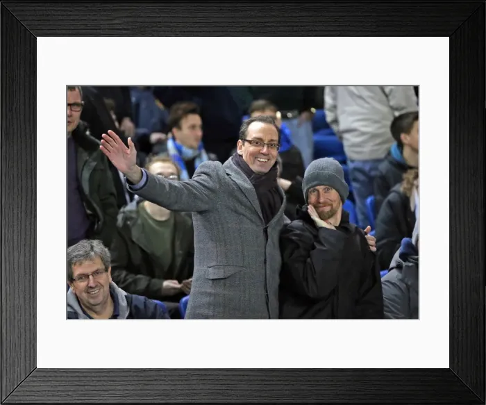 Framed Print : Brighton and Hove Albion vs. Brentford: A Fight in the Sky Bet Championship (05 / 02 / 2016)