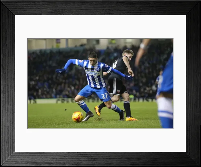 Framed Print : Brighton and Hove Albion vs. Brentford: A Fierce Championship Clash (05 / 02 / 2016) Framed Print : Brighton and Hove Albion vs. Brentford: A Fierce Championship Clash (05 / 02 / 2016)