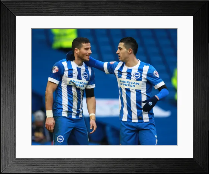 Framed Print : Brighton and Hove Albion: Tomer Hemed and Beram Kayal Celebrate Goal Against Bolton Wanderers, Sky Bet Championship 2016 Framed Print : Brighton and Hove Albion: Tomer Hemed and Beram Kayal Celebrate Goal Against Bolton Wanderers, Sky Bet Championship 2016