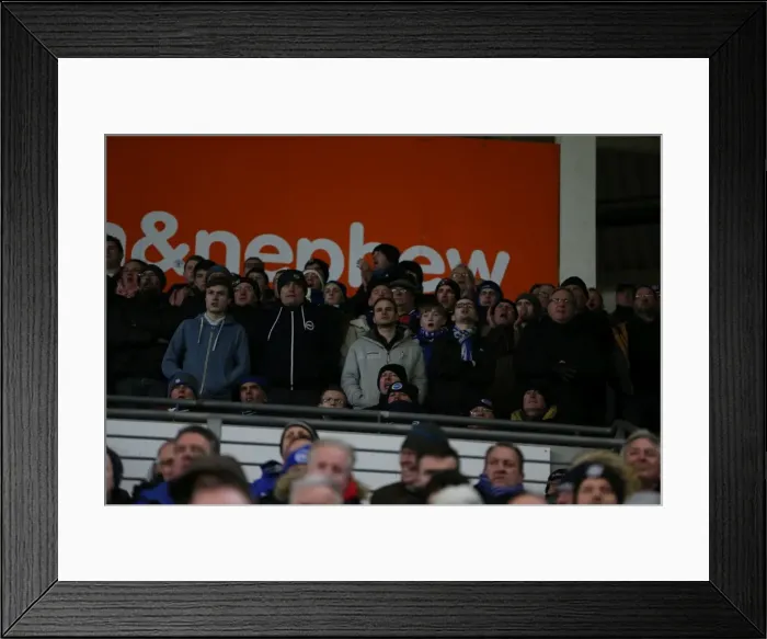 Framed Print : Intense Championship Showdown: Brighton and Hove Albion vs. Hull City (16 February 2016)