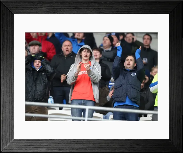Framed Print : Cardiff City vs. Brighton and Hove Albion: Sky Bet Championship Clash at Cardiff City Stadium (20FEB16)