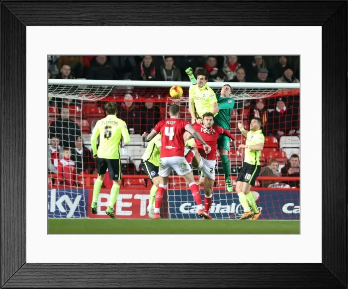 Framed Print : Intense Championship Showdown: Brighton and Hove Albion vs. Bristol City (23FEB16) Framed Print : Intense Championship Showdown: Brighton and Hove Albion vs. Bristol City (23FEB16)