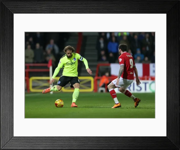 Framed Print : Intense Championship Showdown: Brighton and Hove Albion vs. Bristol City (23FEB16)