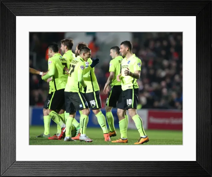 Framed Print : Intense Championship Showdown: Brighton and Hove Albion vs. Bristol City (23FEB16) Framed Print : Intense Championship Showdown: Brighton and Hove Albion vs. Bristol City (23FEB16)