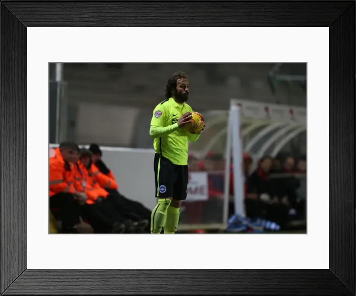 Framed Print : Intense Championship Showdown: Brighton and Hove Albion vs. Bristol City (23FEB16)