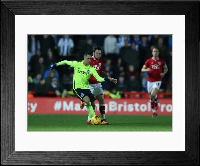 Framed Print : Intense Championship Showdown: Brighton and Hove Albion vs. Bristol City (23FEB16) Framed Print : Intense Championship Showdown: Brighton and Hove Albion vs. Bristol City (23FEB16)