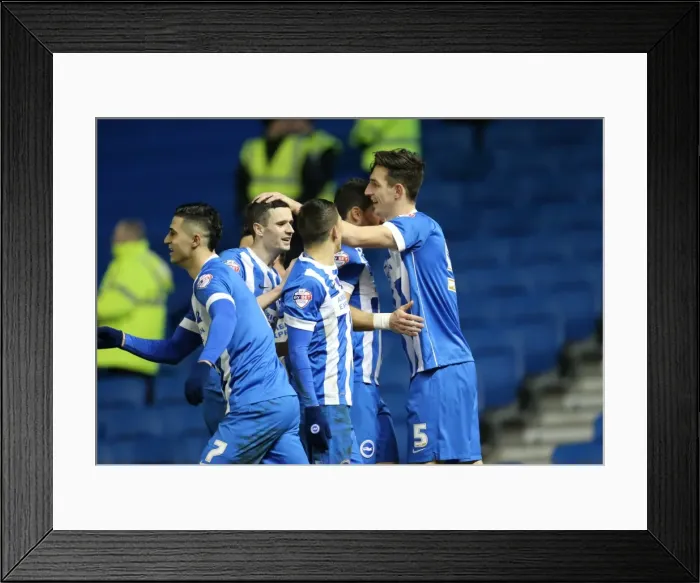 Framed Print : Intense Championship Showdown: Brighton & Hove Albion vs. Leeds United - 29 February 2016 Framed Print : Intense Championship Showdown: Brighton & Hove Albion vs. Leeds United - 29 February 2016